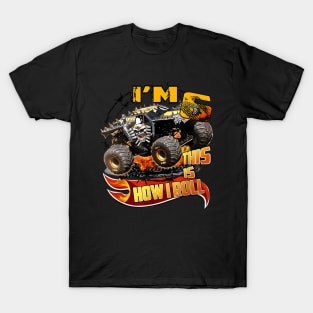 6Th Birthday Boy Monster Truck 6 Years Old For Kids T-Shirt